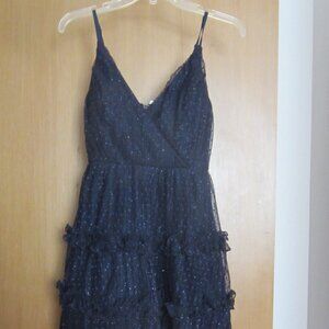NWT SPEECHLESS Girls Dress Size 1 Navy Fully Lined Glitter Holiday HOCO Prom